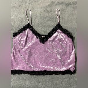 Forever21 velvet crop top